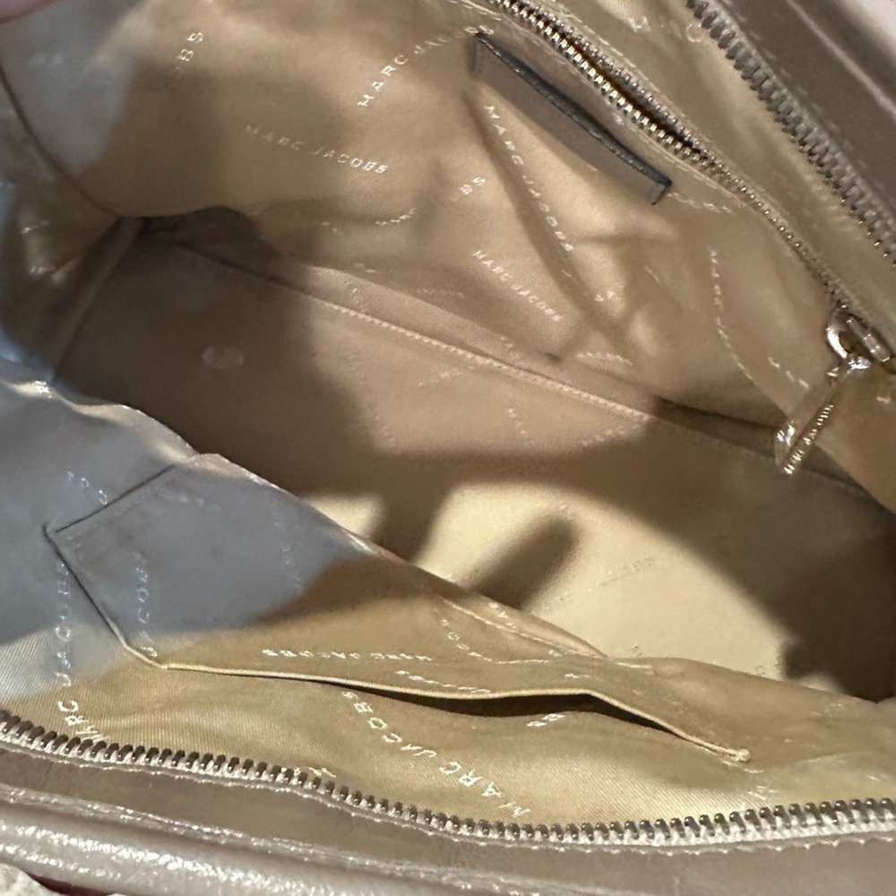 Marc Jacobs Collection Wellington taupe leather leopard calf hair bag Satchel - Picture 12 of 13